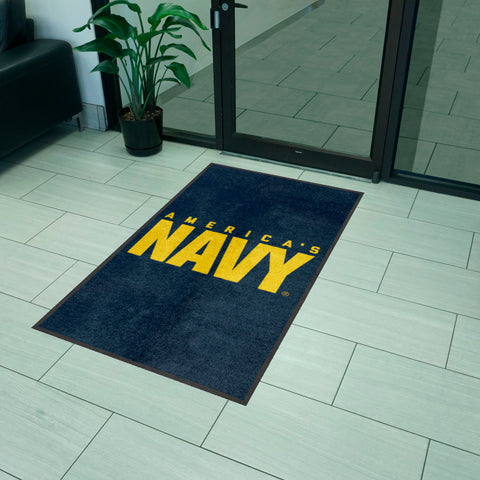 NAVY 3X5 Logo Mat - Portrait