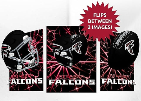 Atlanta Falcons 3D Art Print 12x16 Lightning Flip