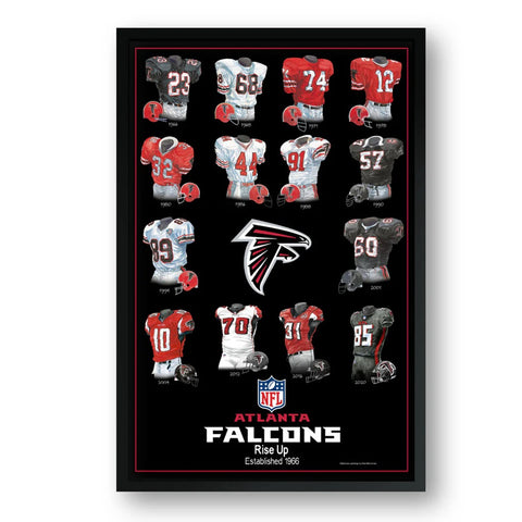 Atlanta Falcons Framed Print 10x13 Uniform Heritage