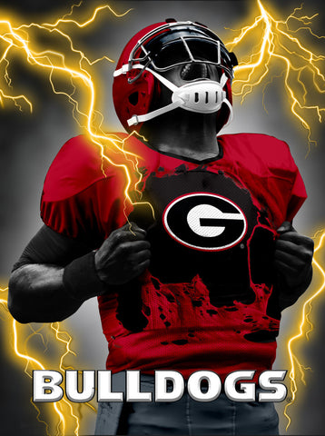 Georgia Bulldogs 3D Art Print 12x16 Super Player