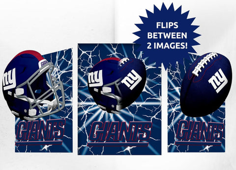 New York Giants 3D Art Print 12x16 Lightning Flip