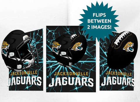 Jacksonville Jaguars 3D Art Print 12x16 Lightning Flip