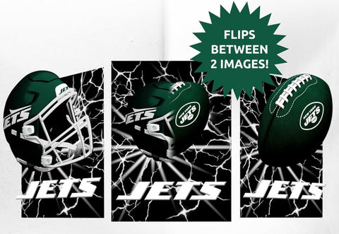 New York Jets 3D Art Print 12x16 Lightning Flip