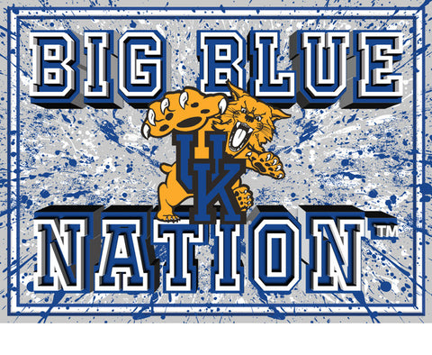 Kentucky Wildcats 3D Art Print 12x16 Splatter