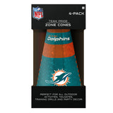 Miami Dolphins Zone Cones 4 Pack