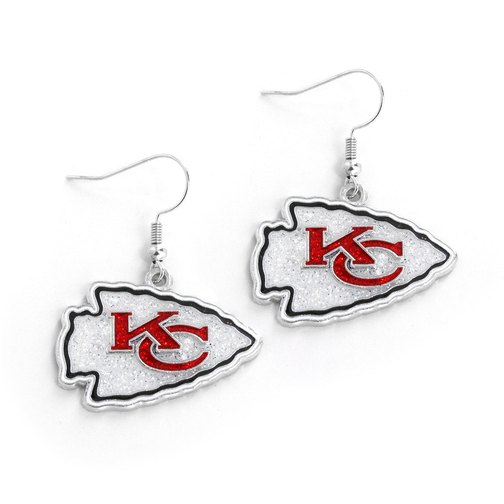 Kansas City Chiefs Earrings Glitter Dazzle