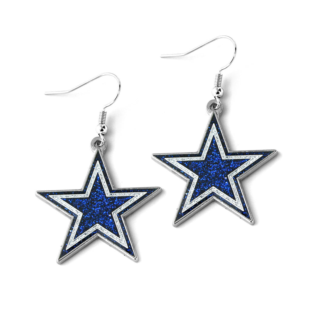 Dallas Cowboys Earrings Glitter Dazzle