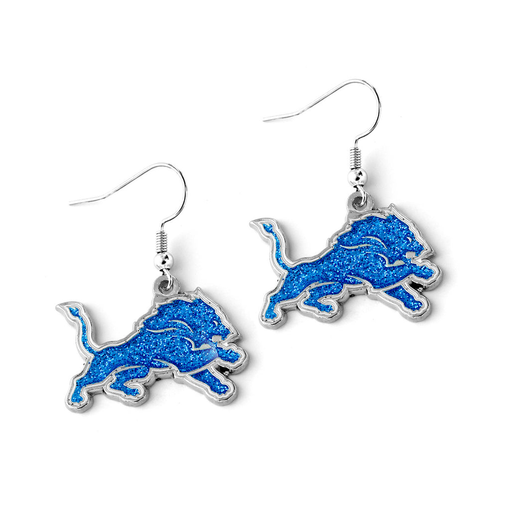 Detroit Lions Earrings Glitter Dazzle