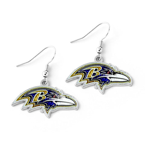 Baltimore Ravens Earrings Glitter Dazzle