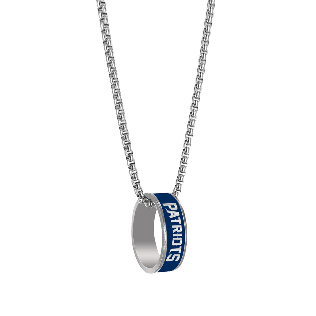 New England Patriots Necklace Fashion Ring Pendant Silver