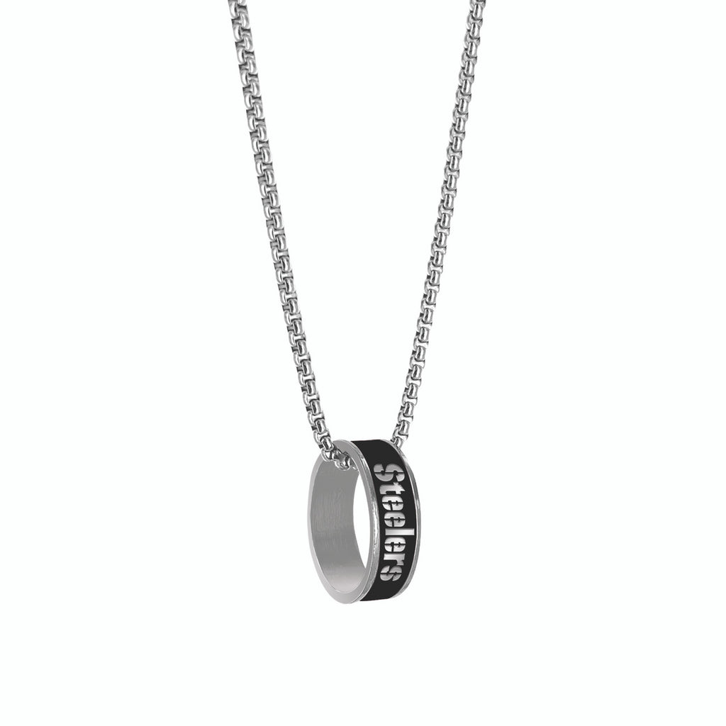 Pittsburgh Steelers Necklace Fashion Ring Pendant Silver