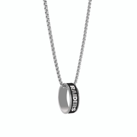 Las Vegas Raiders Necklace Fashion Ring Pendant Silver