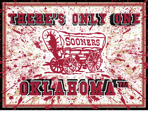 Oklahoma Sooners 3D Art Print 12x16 Splatter