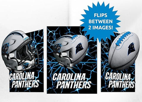 Carolina Panthers 3D Art Print 12x16 Lightning Flip