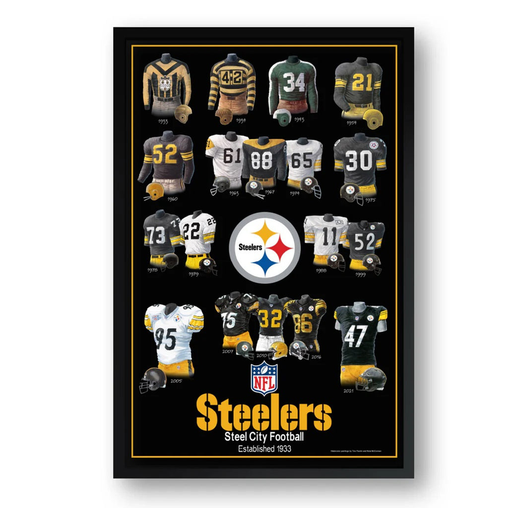 Pittsburgh Steelers Framed Print 10x13 Uniform Heritage