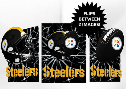 Pittsburgh Steelers 3D Art Print 12x16 Lightning Flip