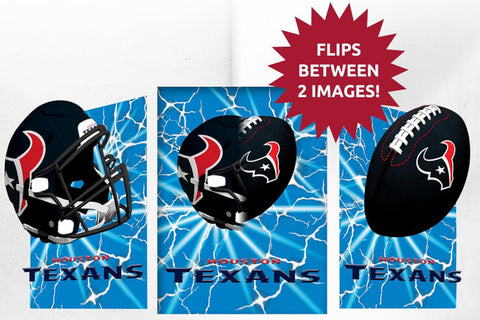 Houston Texans 3D Art Print 12x16 Lightning Flip