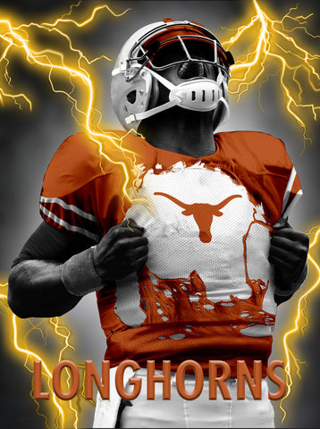 Texas Longhorns 3D Art Print 12x16 Super Player