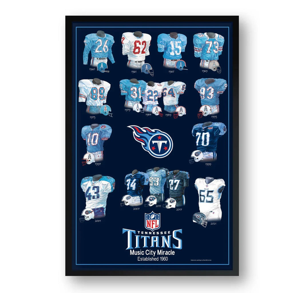 Tennessee Titans Framed Print 10x13 Uniform Heritage