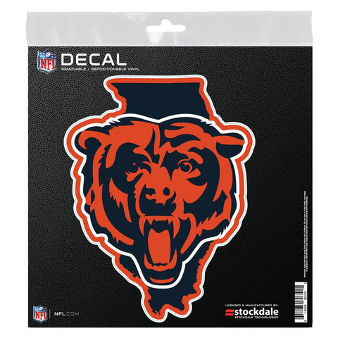 Chicago Bears Decal 6x6 All Surface State Shape - Special Order