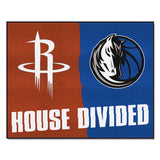 NBA House Divided Mat - Rockets / Mavericks