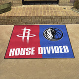 NBA House Divided Mat - Rockets / Mavericks