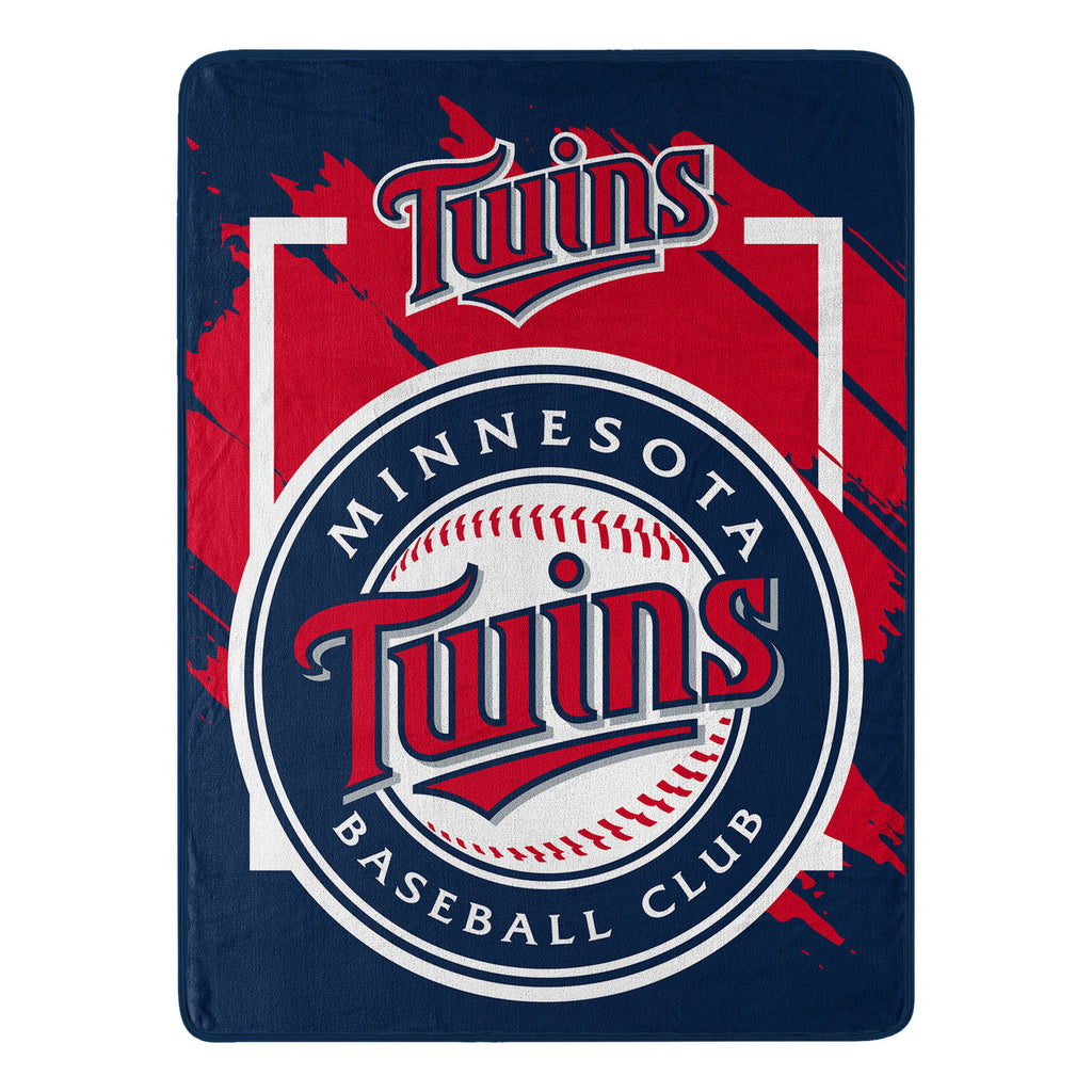 Minnesota Twins Blanket 46x60 Micro Raschel Dimensional Design Rolled Special Order