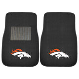 NFL - Denver Broncos 2-pc Embroidered Car Mat Set