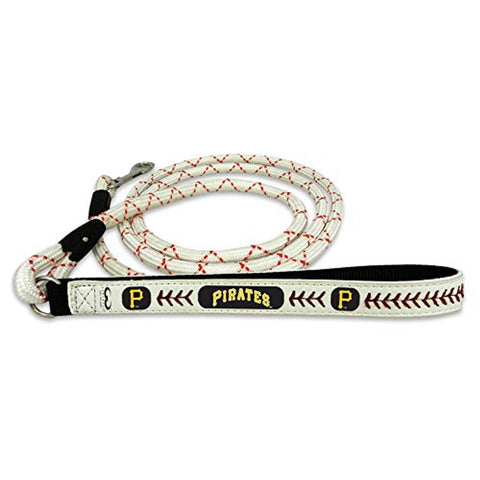 Pittsburgh Pirates Frozen Rope Baseball Leather Leash - L