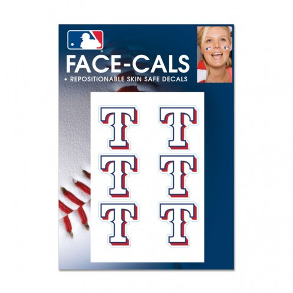 Texas Rangers Tattoo Face Cals