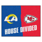 NFL House Divided Mat - Rams / Chiefs