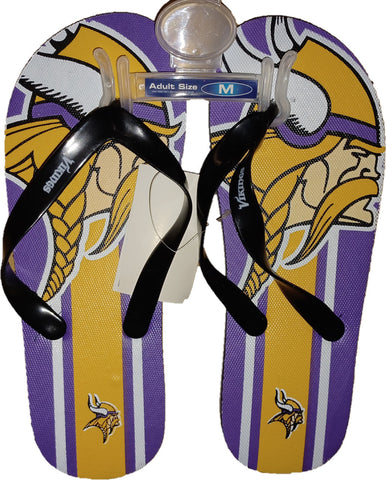 Minnesota Vikings Unisex Flip Flop - (1 Pair) - L