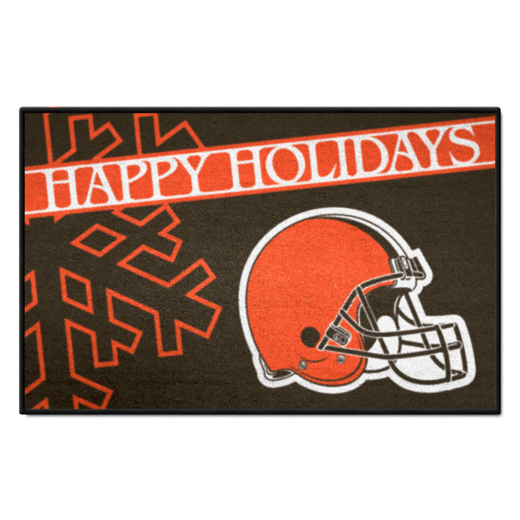 NFL - Cleveland Browns Starter Mat - Happy Holidays