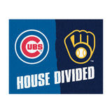 MLB House Divided Mat - Cubs / Brewers