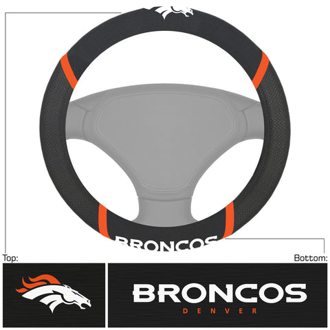 Denver Broncos Steering Wheel Cover Mesh/Stitched