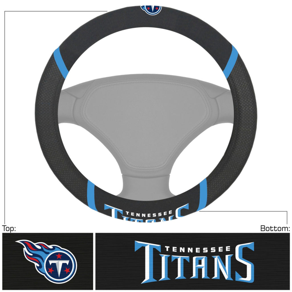 Tennessee Titans Steering Wheel Cover Mesh/Stitched