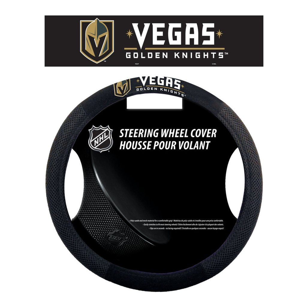 Vegas Golden Knights Steering Wheel Cover Mesh Style CO