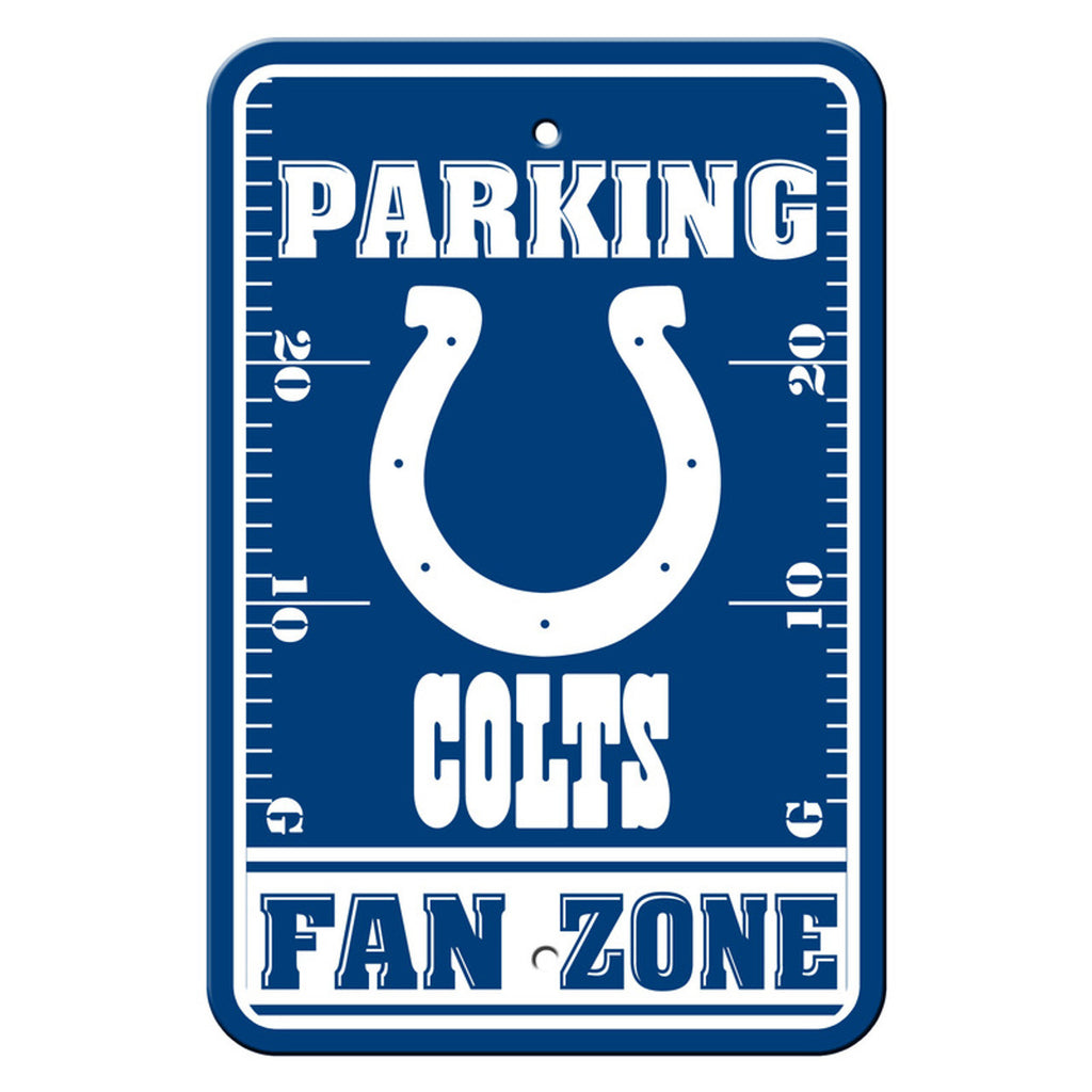 Indianapolis Colts Sign 12x18 Plastic Fan Zone Parking Style CO