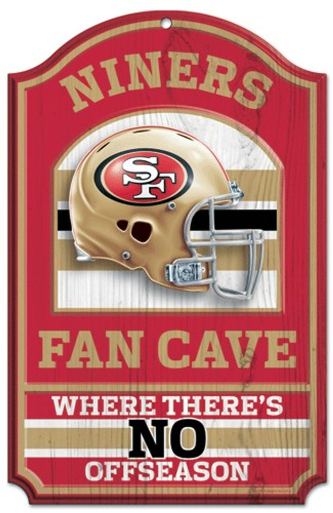 San Francisco 49ers Wood Sign - 11"x17" Fan Cave Design