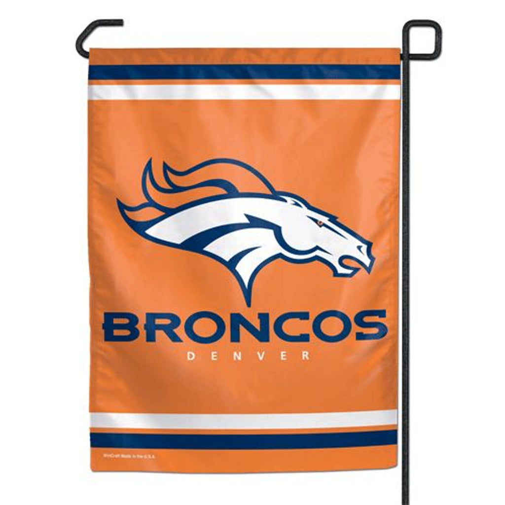 Denver Broncos Flag 12x18 Garden Style 2 Sided