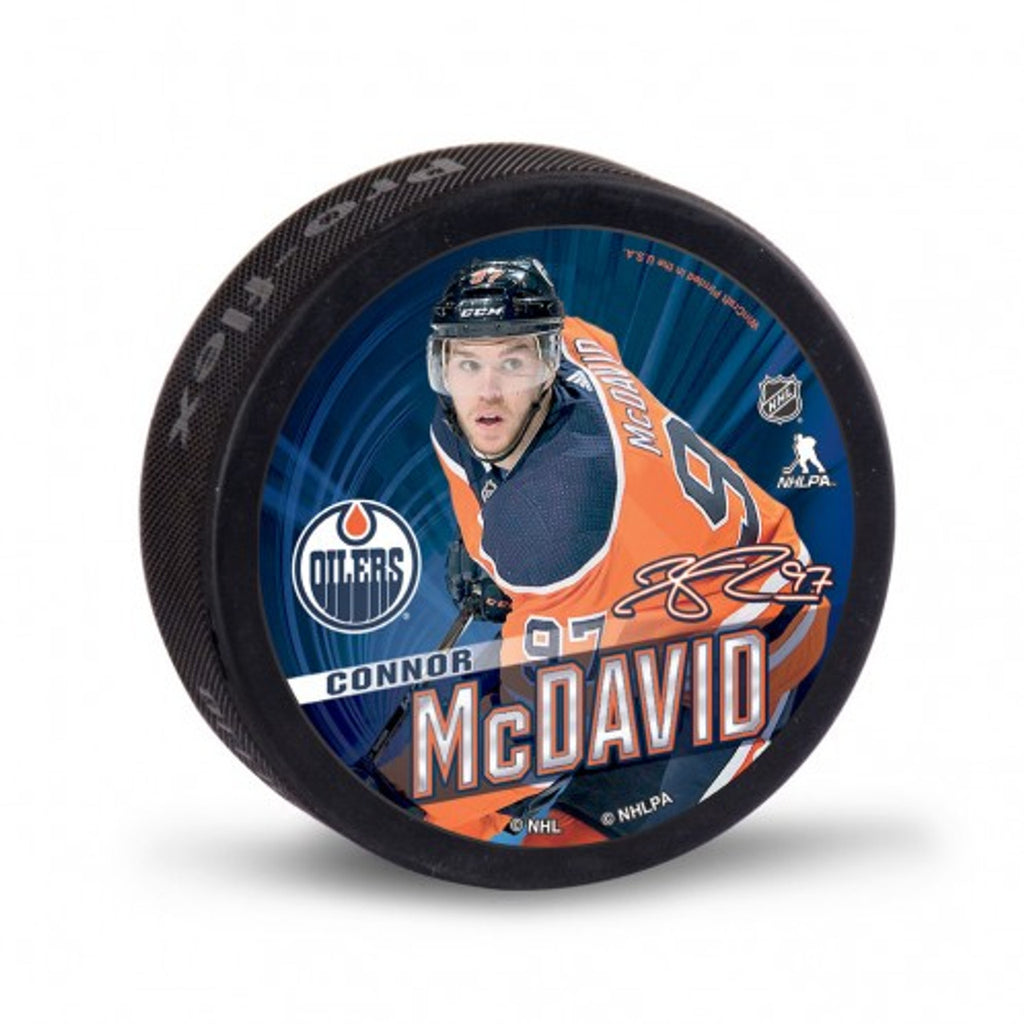 Edmonton Oilers Hockey Puck Bulk Connor McDavid Design - Special Order