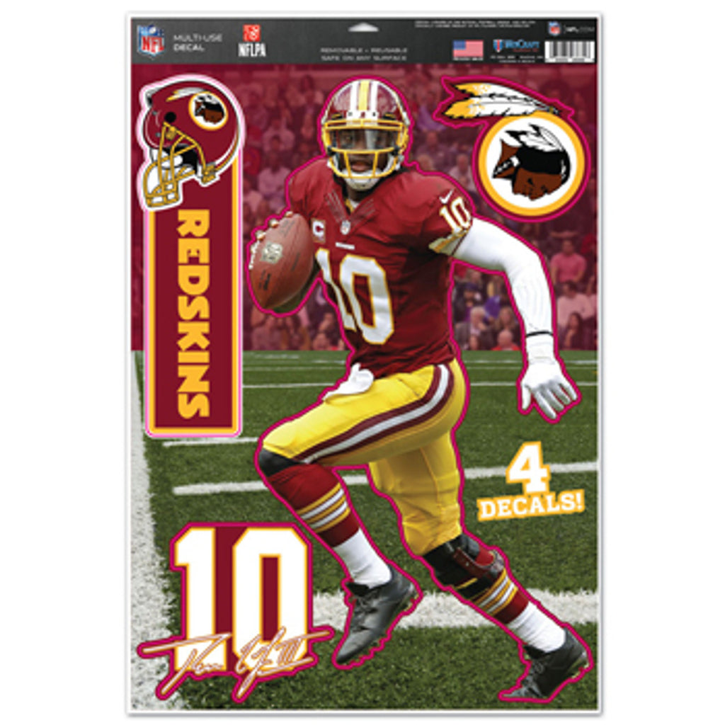 Washington Redskins Decal 11x17 Multi Use Robert Griffin Design CO