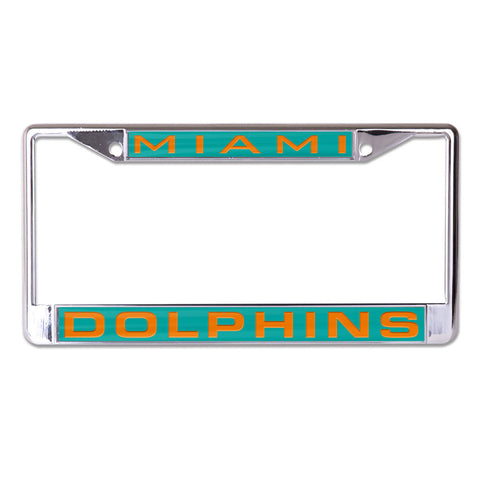 Miami Dolphins License Plate Frame - Inlaid - Special Order