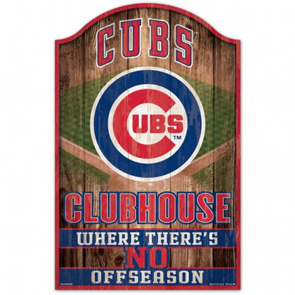 Chicago Cubs Sign 11x17 Wood Fan Cave Design