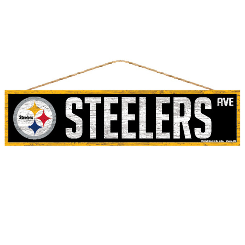 Pittsburgh Steelers Sign 4x17 Wood Avenue Design