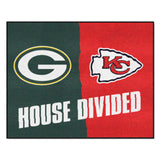 NFL House Divided Mat - Packers / Chiefs