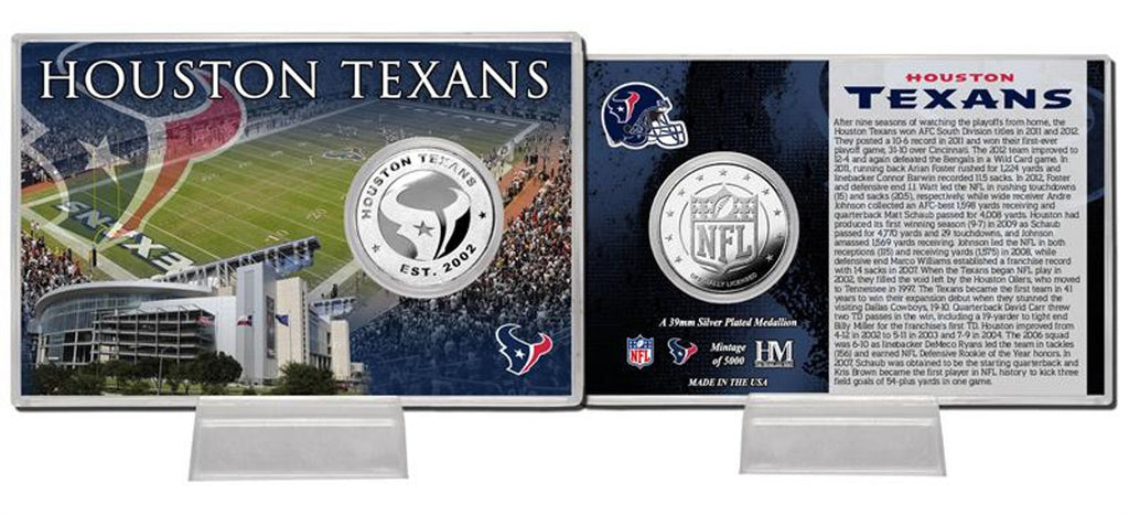 Houston Texans Silver Coin Card