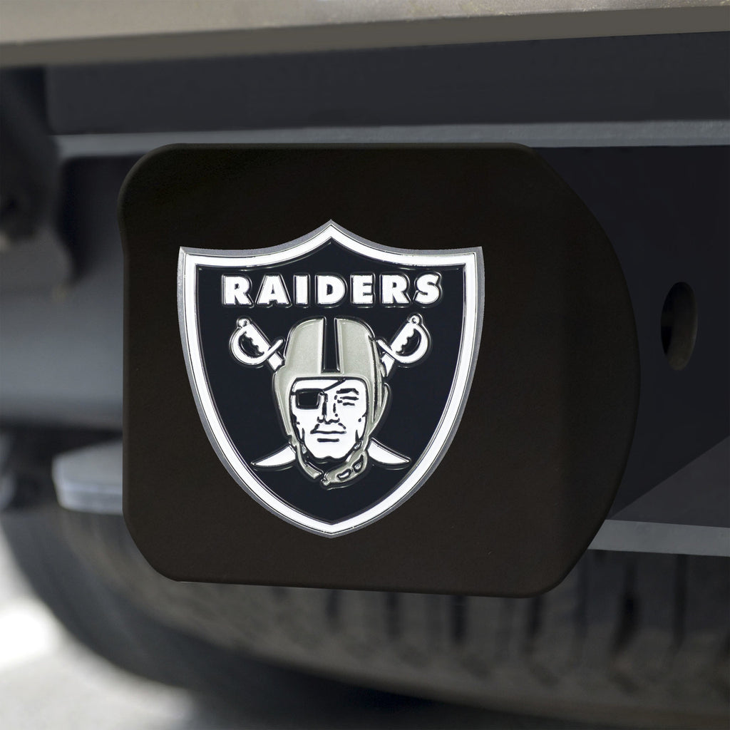 Las Vegas Raiders Hitch Cover Color Emblem on Black