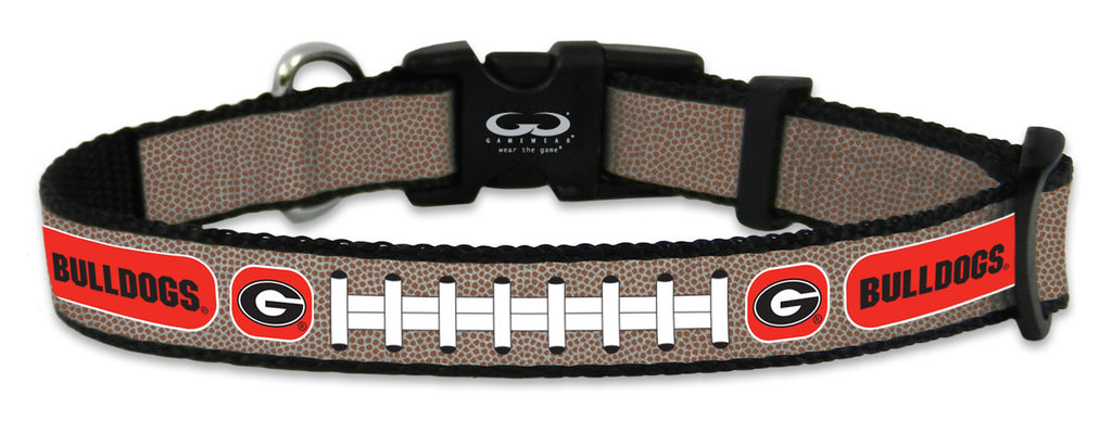 Georgia Bulldogs Pet Collar Reflective Football Size Small CO