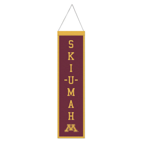 Minnesota Golden Gophers Banner Wool 8x32 Heritage Slogan Design - Special Order